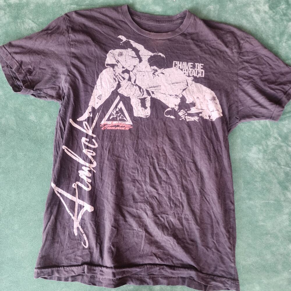 Vintage Gracie Jiu Jitsu Submission Series Arm Lock BJJ Black Graphic T-Shirt